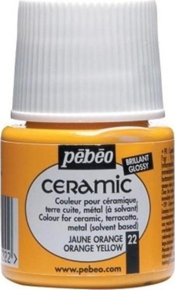 Pebeo Ceramic Seramik Boyası 22 Orange Yellow - Image 1