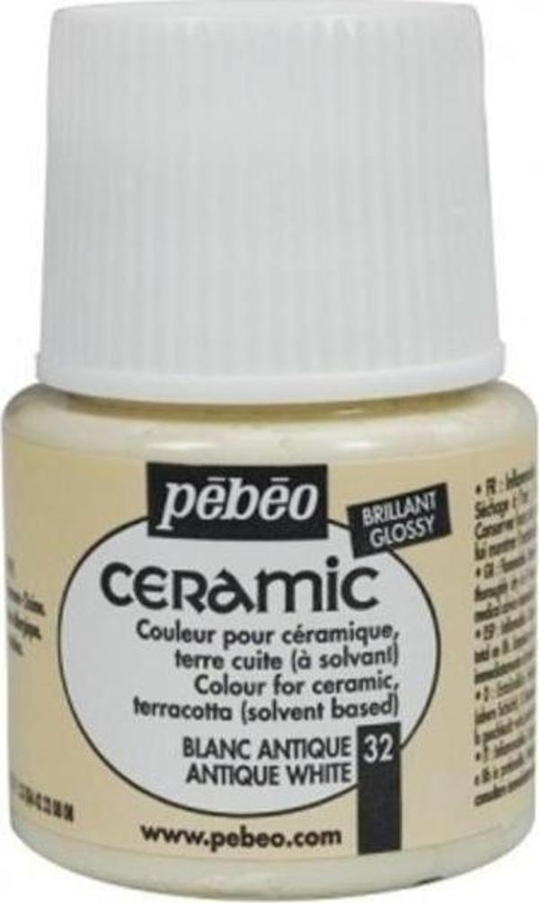 Pebeo Ceramic Seramik Boyası 32 Antique White - Image 1