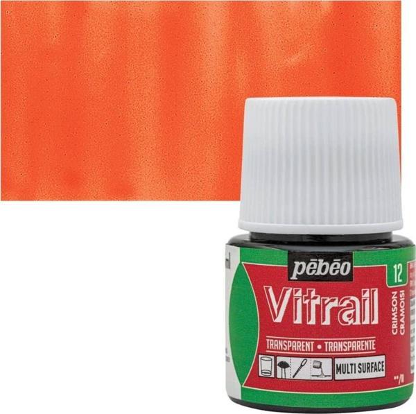 Pebeo Vitrail Cam Boyası 45 ml. 12 Crimson - Image 1