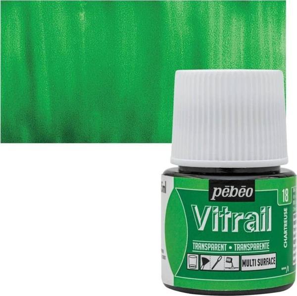 Pebeo Vitrail Cam Boyası 45 ml. 18 Chartreuse - Image 1