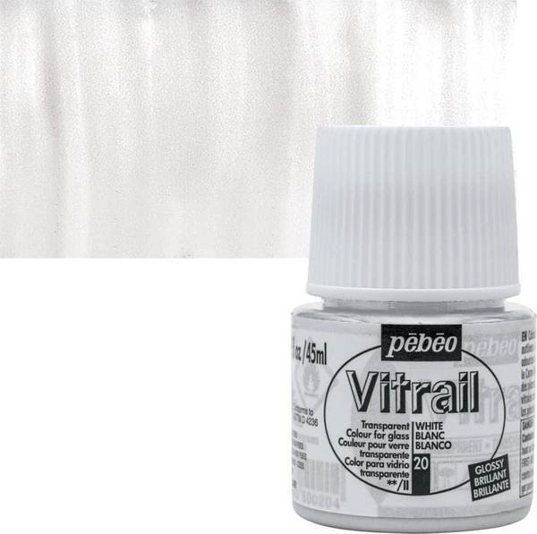 Pebeo Vitrail Cam Boyası 45 ml. 20 White - Image 1