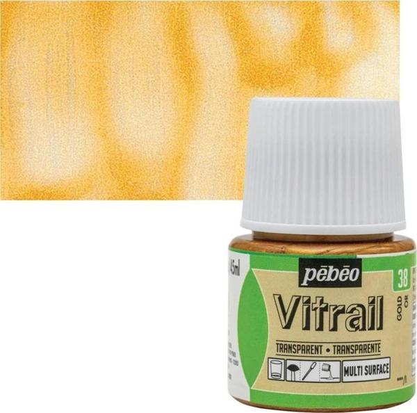 Pebeo Vitrail Cam Boyası 45 ml. 38 Gold - Image 1