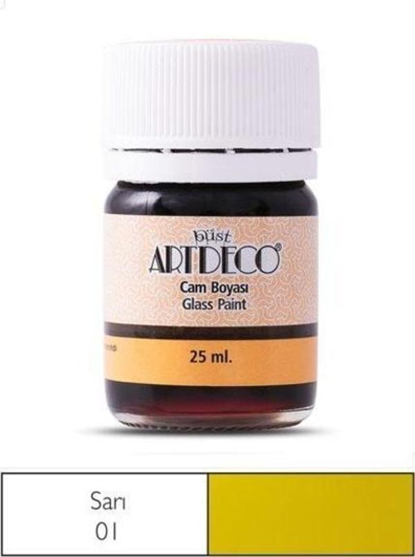 Artdeco Cam Vitray Boyası 25 ml. 01 SARI - Image 1