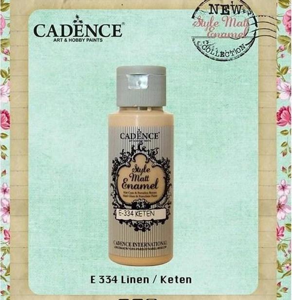 Cadence Style Matt Enamel Cam & Porselen Boyası 59 ml. E-334 Keten - Image 1