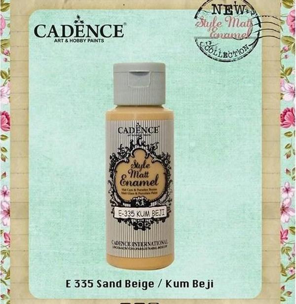 Cadence Style Matt Enamel Cam & Porselen Boyası 59 ml. E-335 Kum Beji - Image 1