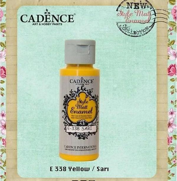 Cadence Style Matt Enamel Cam & Porselen Boyası 59 ml. E-338 Sarı - Image 1