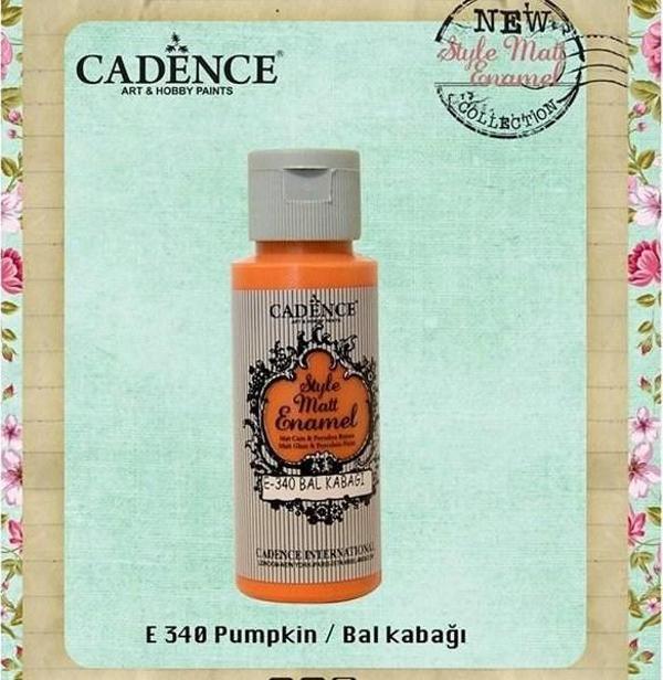 Cadence Style Matt Enamel Cam & Porselen Boyası 59 ml. E-340 Balkabağı - Image 1