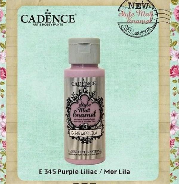 Cadence Style Matt Enamel Cam & Porselen Boyası 59 ml. E-345 Mor Lila - Image 1