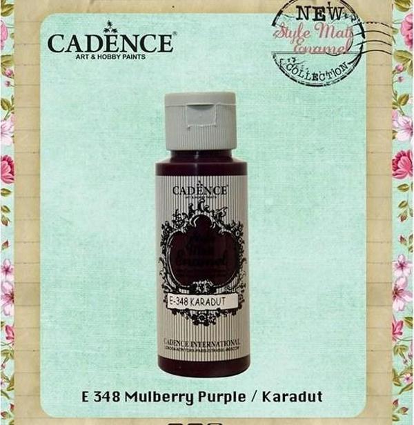 Cadence Style Matt Enamel Cam & Porselen Boyası 59 ml. E-348 Karadut - Image 1
