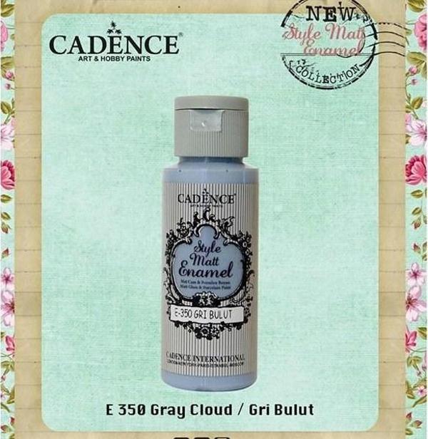 Cadence Style Matt Enamel Cam & Porselen Boyası 59 ml. E-350 Gri Bulut - Image 1