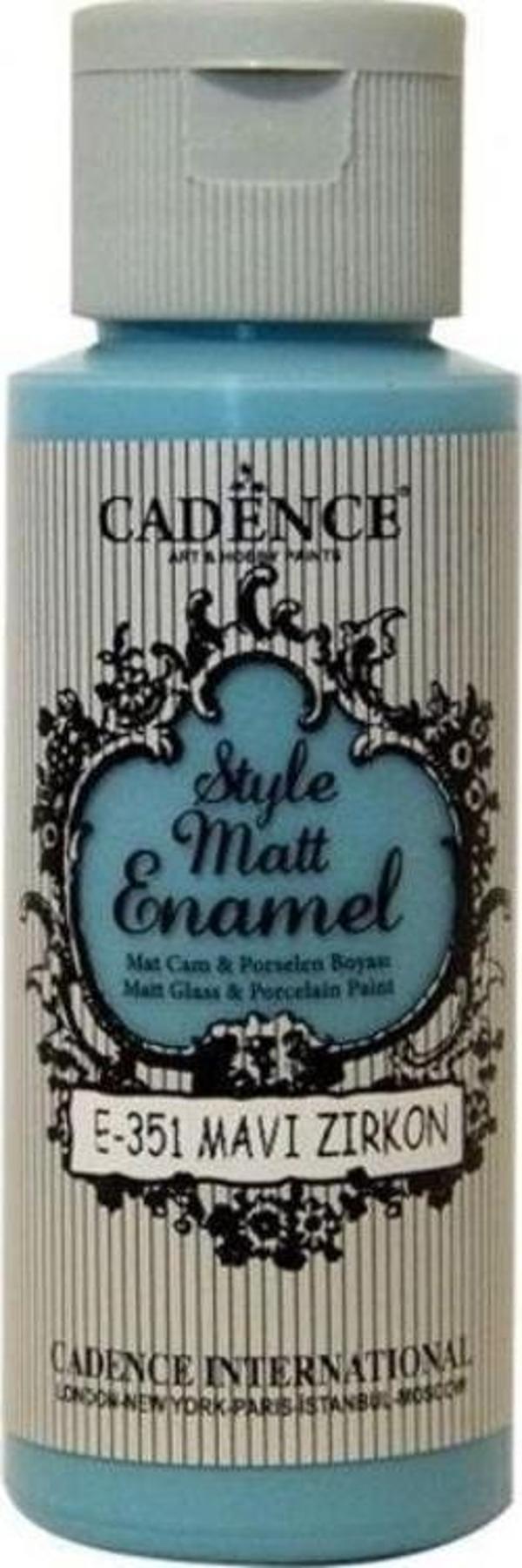 Cadence Style Matt Enamel Cam & Porselen Boyası 59 ml. E-351 MAVİ ZİRKON - Image 1