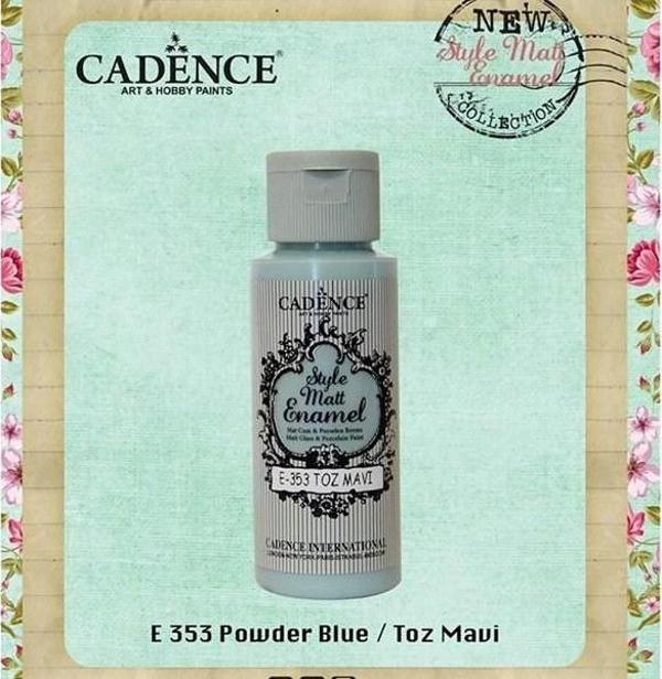 Cadence Style Matt Enamel Cam & Porselen Boyası 59 ml. E-353 Toz Mavi - Image 1