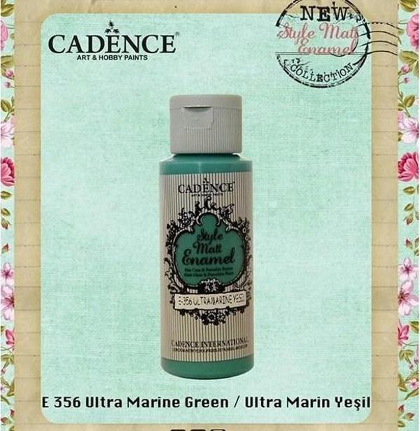 Cadence Style Matt Enamel Cam & Porselen Boyası 59 ml. E-356 Ultramarin Yeşil - Image 1