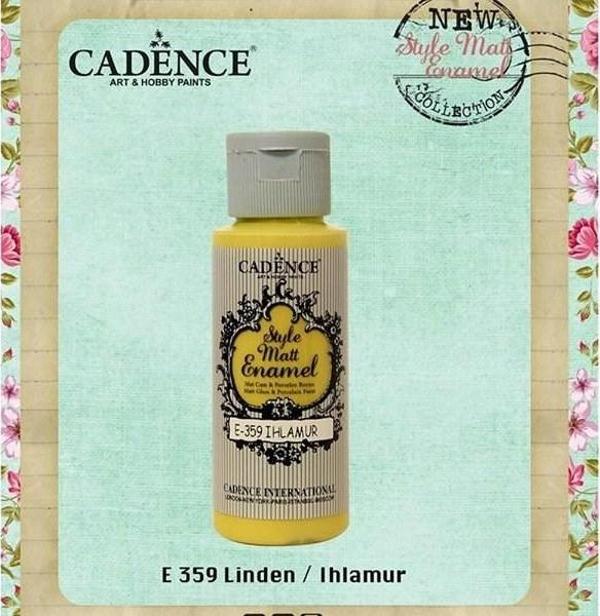 Cadence Style Matt Enamel Cam & Porselen Boyası 59 ml. E-359 Ihlamur - Image 1
