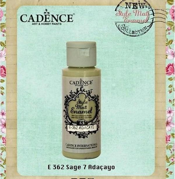 Cadence Style Matt Enamel Cam & Porselen Boyası 59 ml. E-362 Adaçayı - Image 1