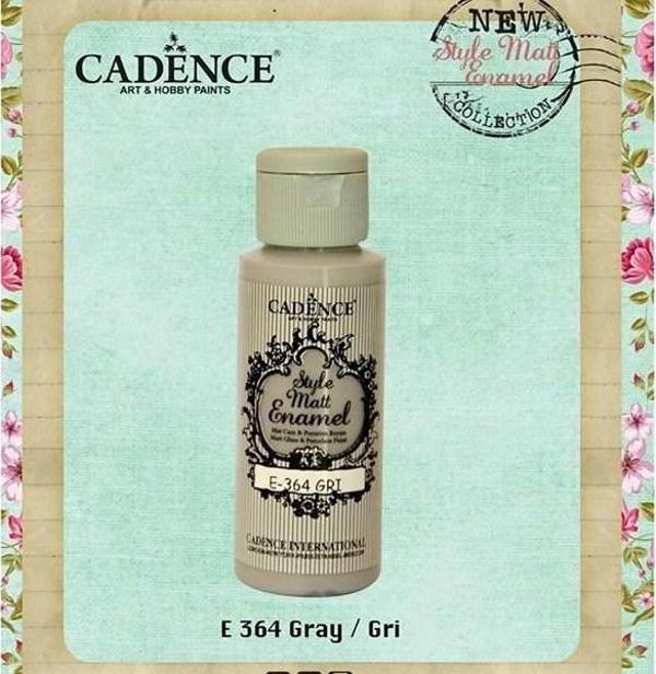 Cadence Style Matt Enamel Cam & Porselen Boyası 59 ml. E-364 Gri - Image 1