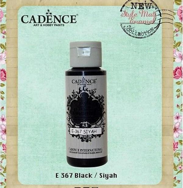 Cadence Style Matt Enamel Cam & Porselen Boyası 59 ml. E-367 Siyah - Image 1