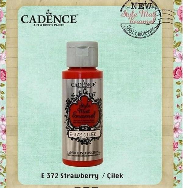 Cadence Style Matt Enamel Cam & Porselen Boyası 59 ml. E-372 Çilek - Image 1