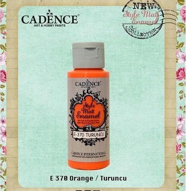 Cadence Style Matt Enamel Cam & Porselen Boyası 59 ml. E-370 Turuncu - Image 1