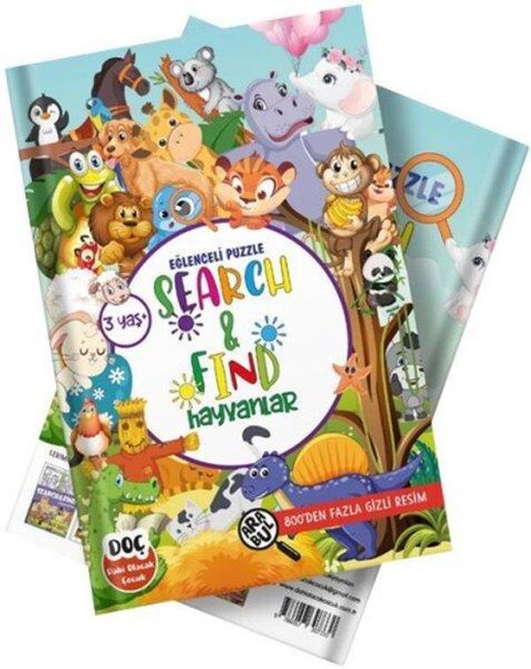 Search & Find-Hayvanlar - Eğlenceli Puzzle 3+ Yaş - Dahi Olacak Çocuk Yayınları - Image 1