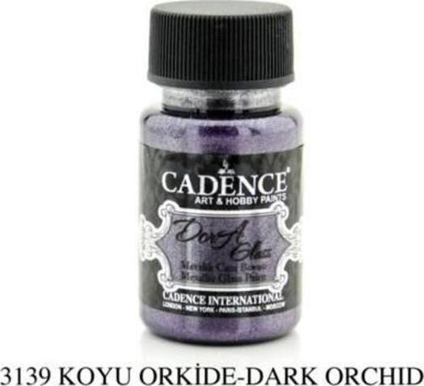 Cadence Dora Glass Metalik Cam Boyası 50 ml. 3139 KOYU ORKİDE - Image 1