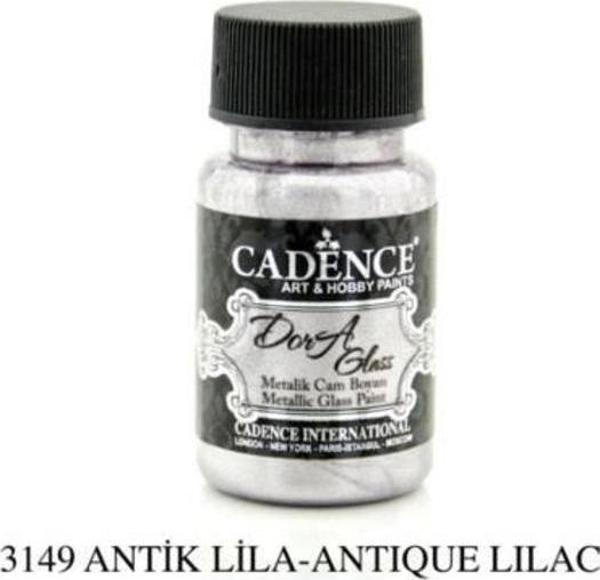 Cadence Dora Glass Metalik Cam Boyası 50 ml. 3149 ANTİK LİLA - Image 1
