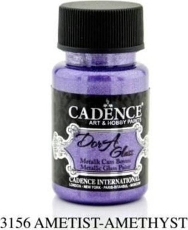 Cadence Dora Glass Metalik Cam Boyası 50 ml. 3156 AMETİST - Image 1