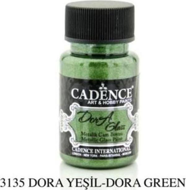 Cadence Dora Glass Metalik Cam Boyası 50 ml. 3135 YEŞİL - Image 1