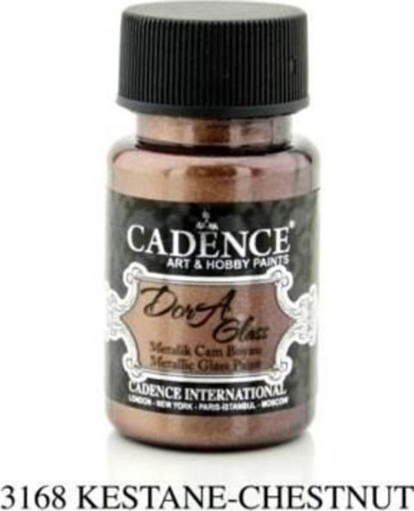 Cadence Dora Glass Metalik Cam Boyası 50 ml. 3168 KESTANE - Image 1