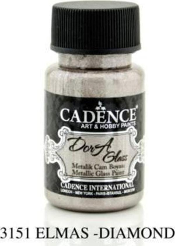 Cadence Dora Glass Metalik Cam Boyası 50 ml. 3151 ELMAS - Image 1