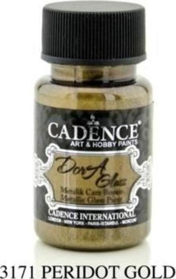 Cadence Dora Glass Metalik Cam Boyası 50 ml. 3171 PERİDOT GOLD - Image 1