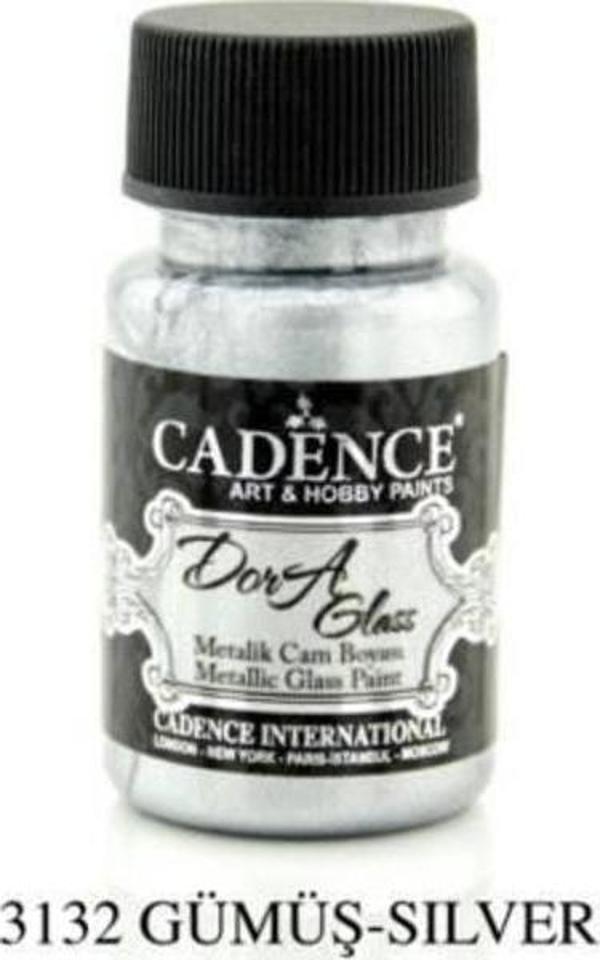 Cadence Dora Glass Metalik Cam Boyası 50 ml. 3132 GÜMÜŞ - Image 1