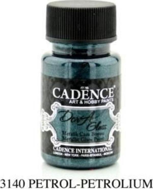 Cadence Dora Glass Metalik Cam Boyası 50 ml. 3140 PETROL - Image 1