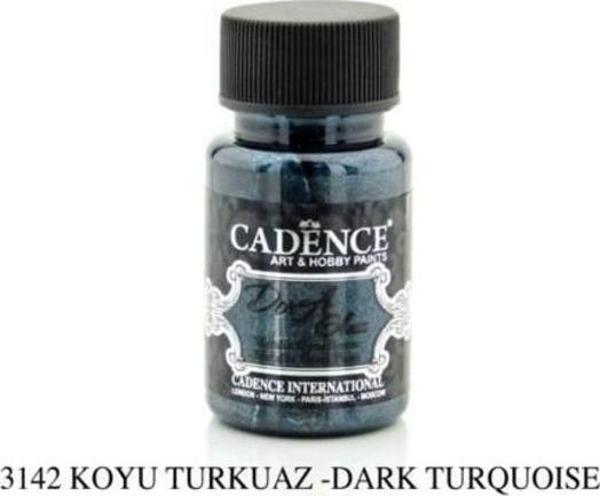 Cadence Dora Glass Metalik Cam Boyası 50 ml. 3142 TURKUAZ - Image 1