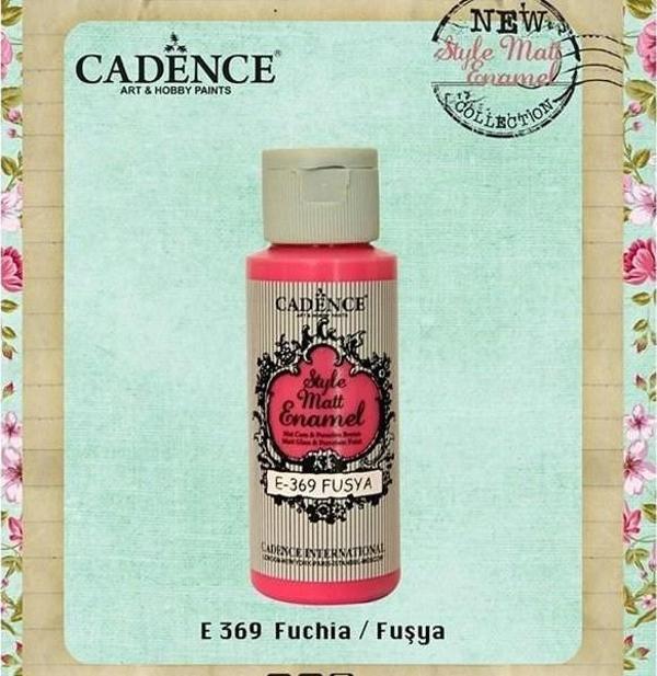 Cadence Style Matt Enamel Cam & Porselen Boyası 59 ml. E-369 Fuşya - Image 1