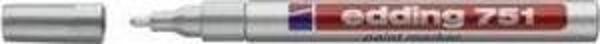 Edding 751 Çok Amaçlı Örtücü Boyama Dekorasyon Markörü 1-2 mm GÜMÜŞ YALDIZ - Image 1