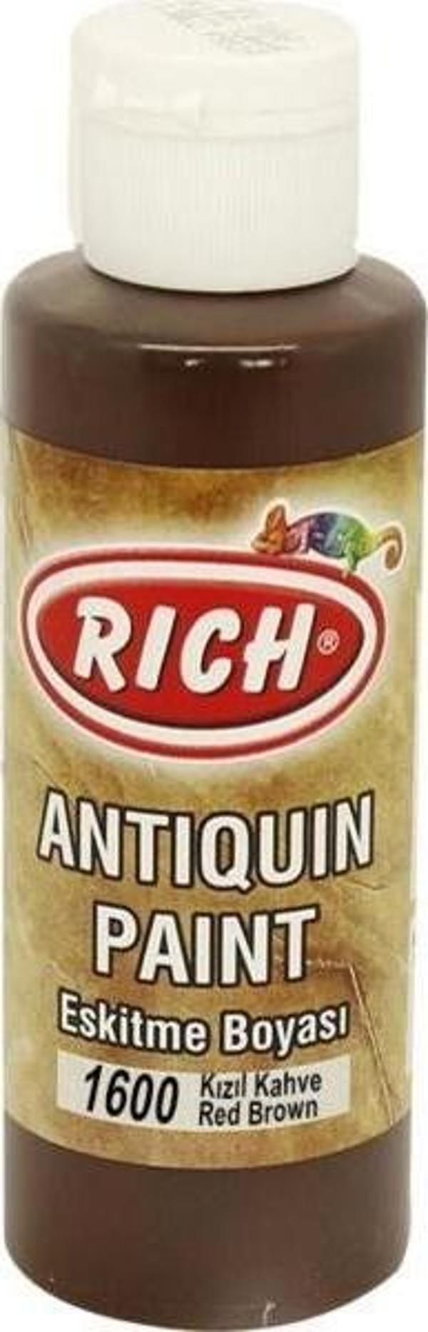 Rich Antiquing Paint Eskitme Ahşap Boyası 120 cc. 1600 Kızıl Kahve - Image 1