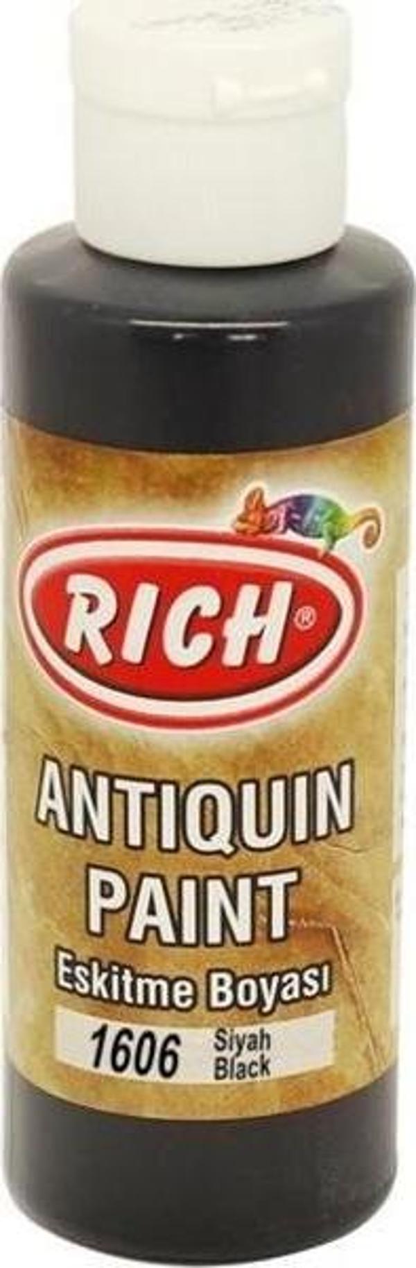 Rich Antiquing Paint Eskitme Ahşap Boyası 120 cc. 1606 Siyah - Image 1