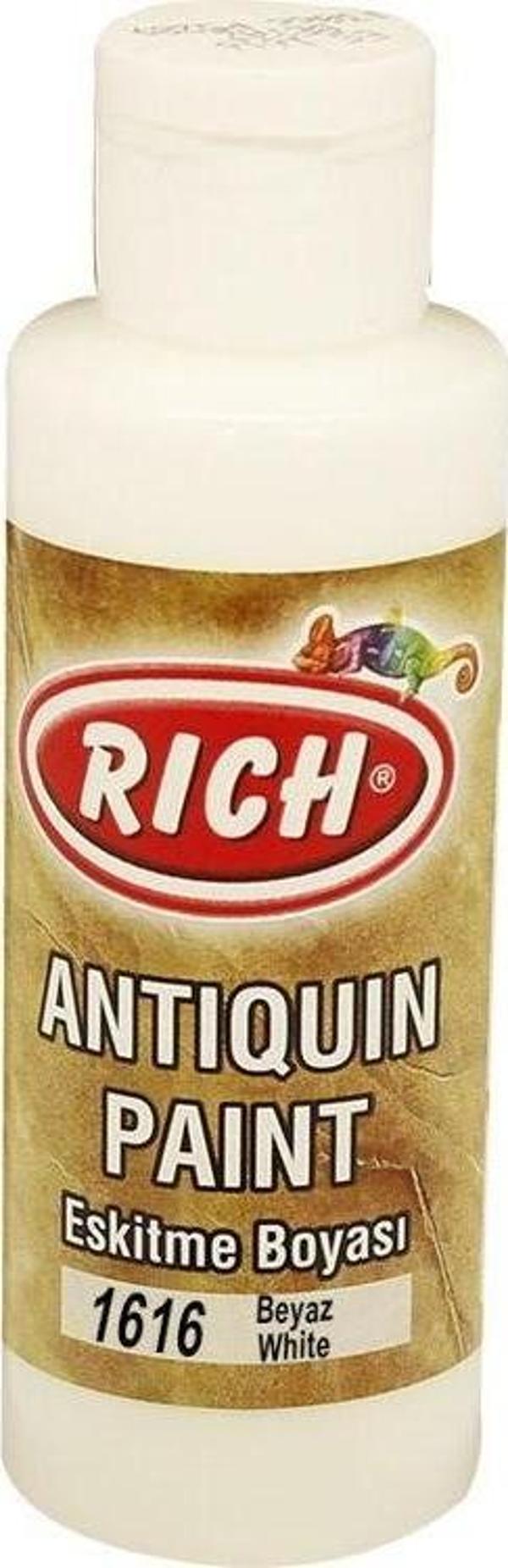 Rich Antiquing Paint Eskitme Ahşap Boyası 120 cc. 1616 Beyaz - Image 1