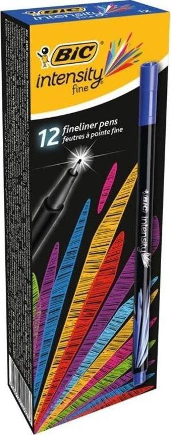 Bic Intensity Fine Liner İnce Uçlu Kalem Mavi 12'li Kutu - Image 1