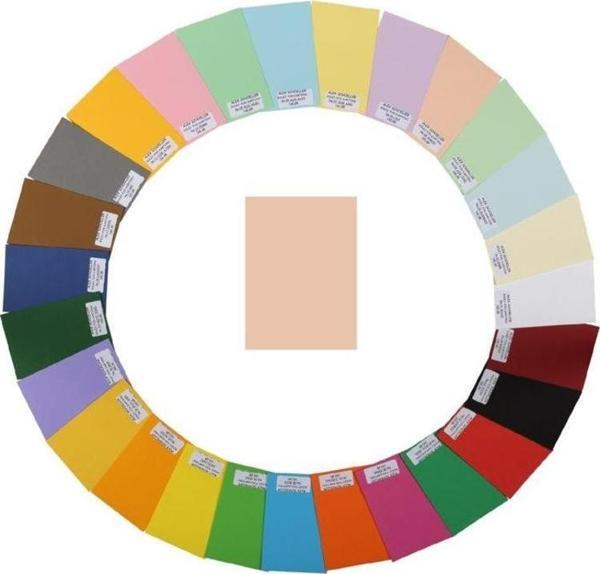 Alex Schoeller Kolej Fon Kartonu 160 gr. 35x50 cm. 100'lü Paket Somon - Image 1