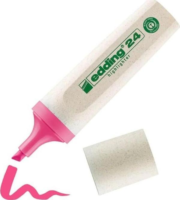 Edding 24 Ecoline Fosforlu İşaretleme Kalemi Pembe - Image 1