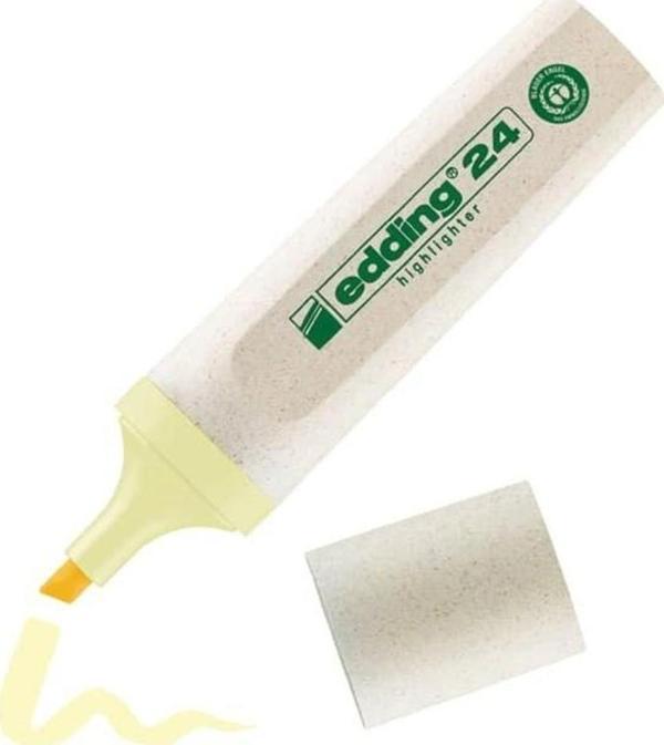 Edding 24 Ecoline Fosforlu İşaretleme Kalemi Pastel Sarı - Image 1