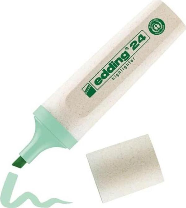 Edding 24 Ecoline Fosforlu İşaretleme Kalemi Pastel Yeşil - Image 1