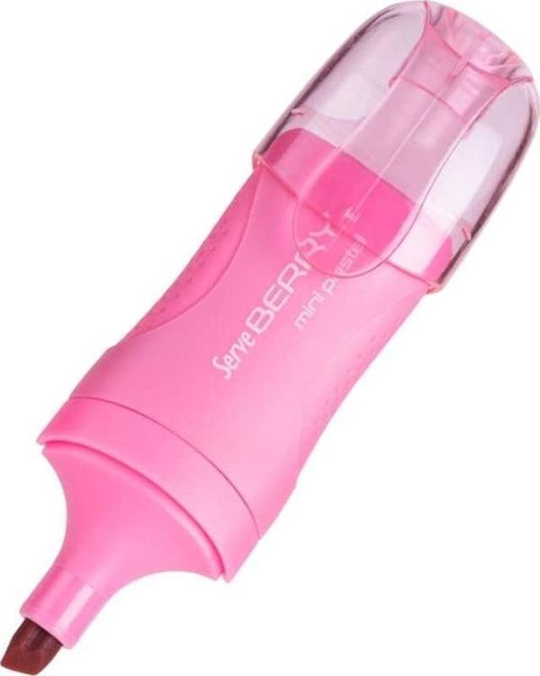 Serve Berry Mini Fosforlu Kalem Pastel Pembe - Image 1