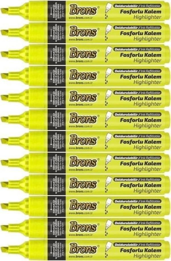 Brons Fosforlu Kalem Sarı 12'li Kutu - Image 1