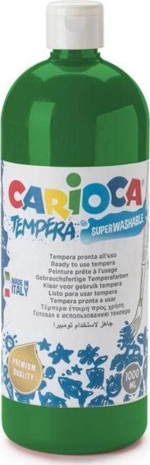 Carioca Tempera Yıkanabilir Poster Boya 1000 ml. KOYU YEŞİL - Image 1