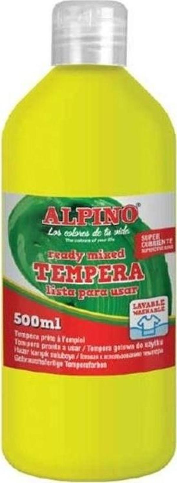 Alpino Tempera (Yıkanabilir) Boya 500 ml. SARI - Image 1