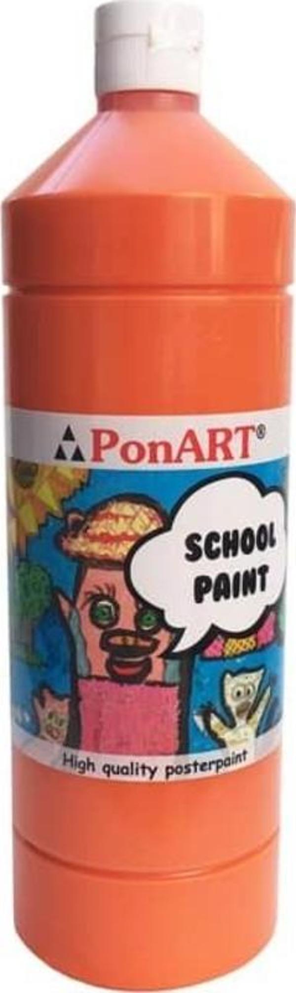Ponart School Paint Çok Amaçlı Okul Boyası Turuncu 250 ml - Image 1