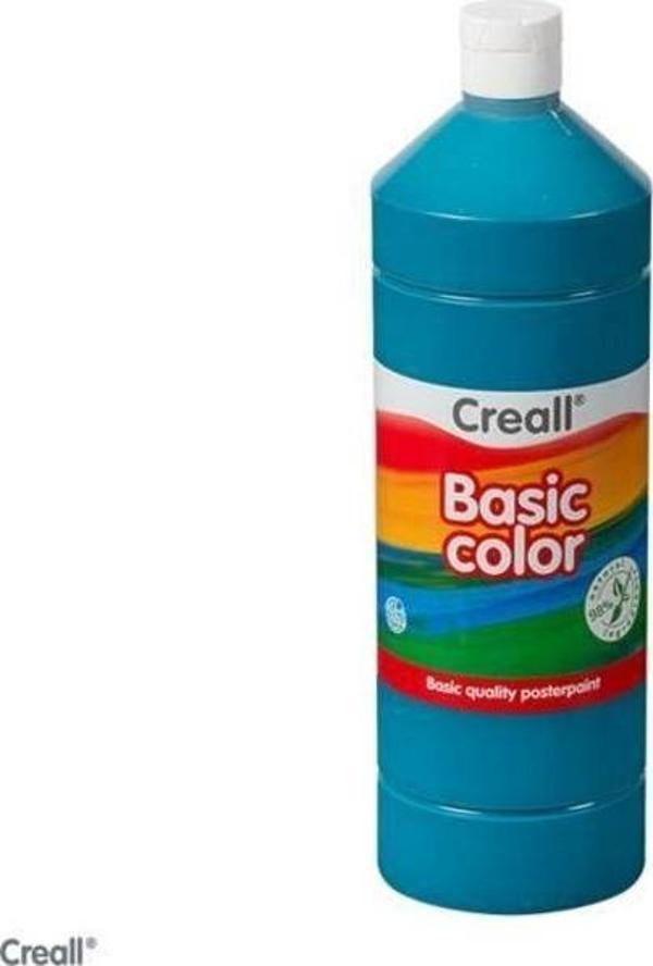 Creall Basic Color Posterpaint Tempera Boya 1000 ml. 13 Turquoise (Turkuaz) - Image 1